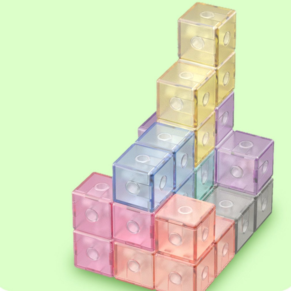 【happy one】Puzzle blocks magnetic cube magic Soma cube magnet cube toys for children for kids. 