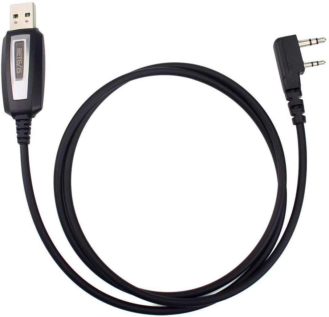 Retevis 2 Pin 2 Way Radio USB Programming Cable Lead for Retevis H-777 RT1 RT-5R Baofeng UV-5R BF-888S Wouxun TYT Kenwod Radio(1 Pack). 
