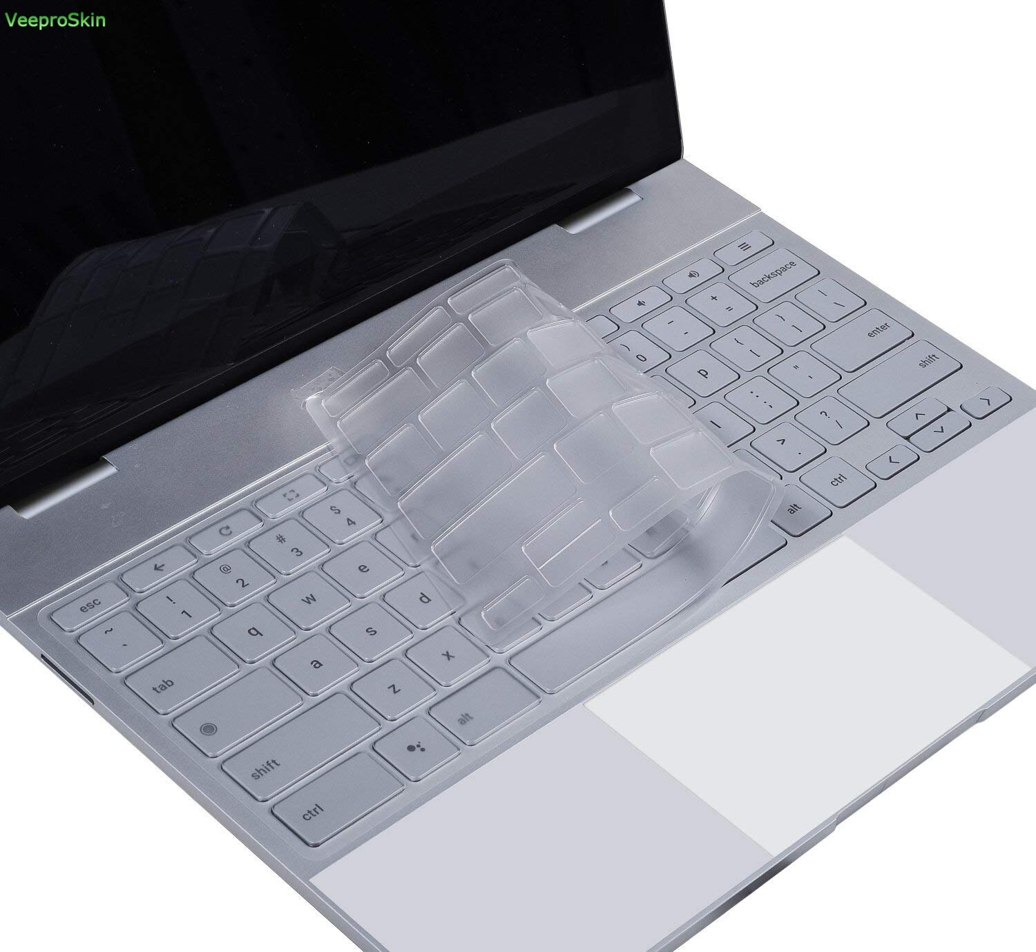 【happy one】For Google 12.3" Touch-Screen Chromebook(2017 Released) Keyboard Skin Layout Ultra Thin Clear Keyboard Cover. 