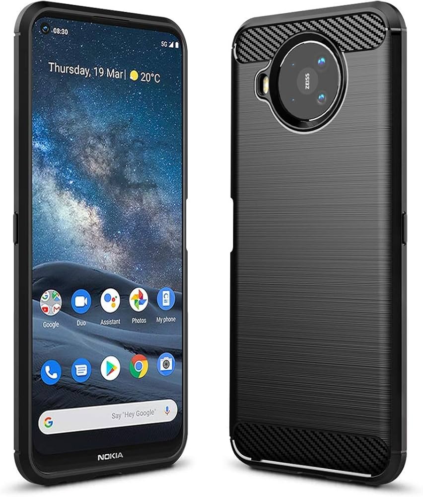 For Nokia 8.3 5G/Nokia 8 V 5G Spigen Silicone Case Rubber Shockproof Phone Back Cover Case (For Smartphone). 