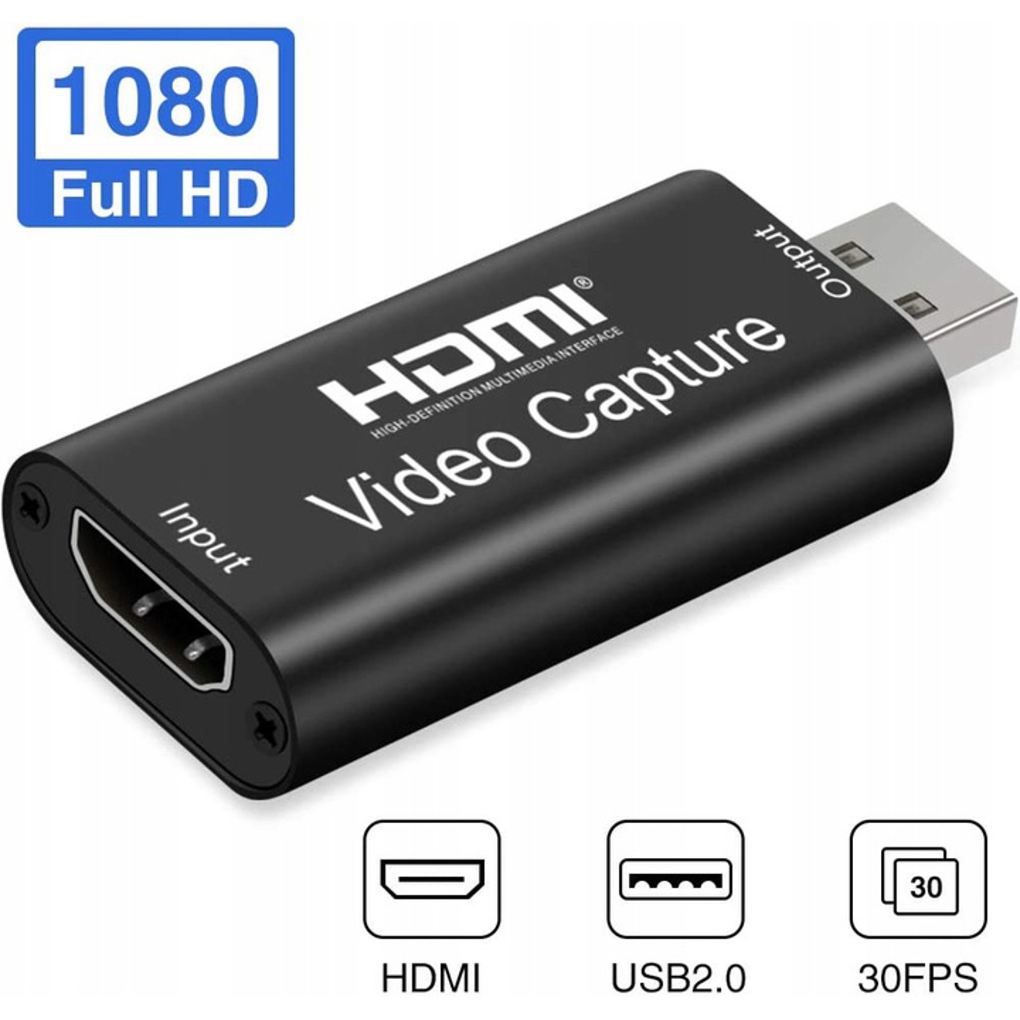 Video Capture Card 1080P 4K Hdmi To Usb Usb 2.0 Video Capture Device Audio Video Re Cording for Streaming Ps4 Xbox Phone Game Camera Live Stream Broadcast. 