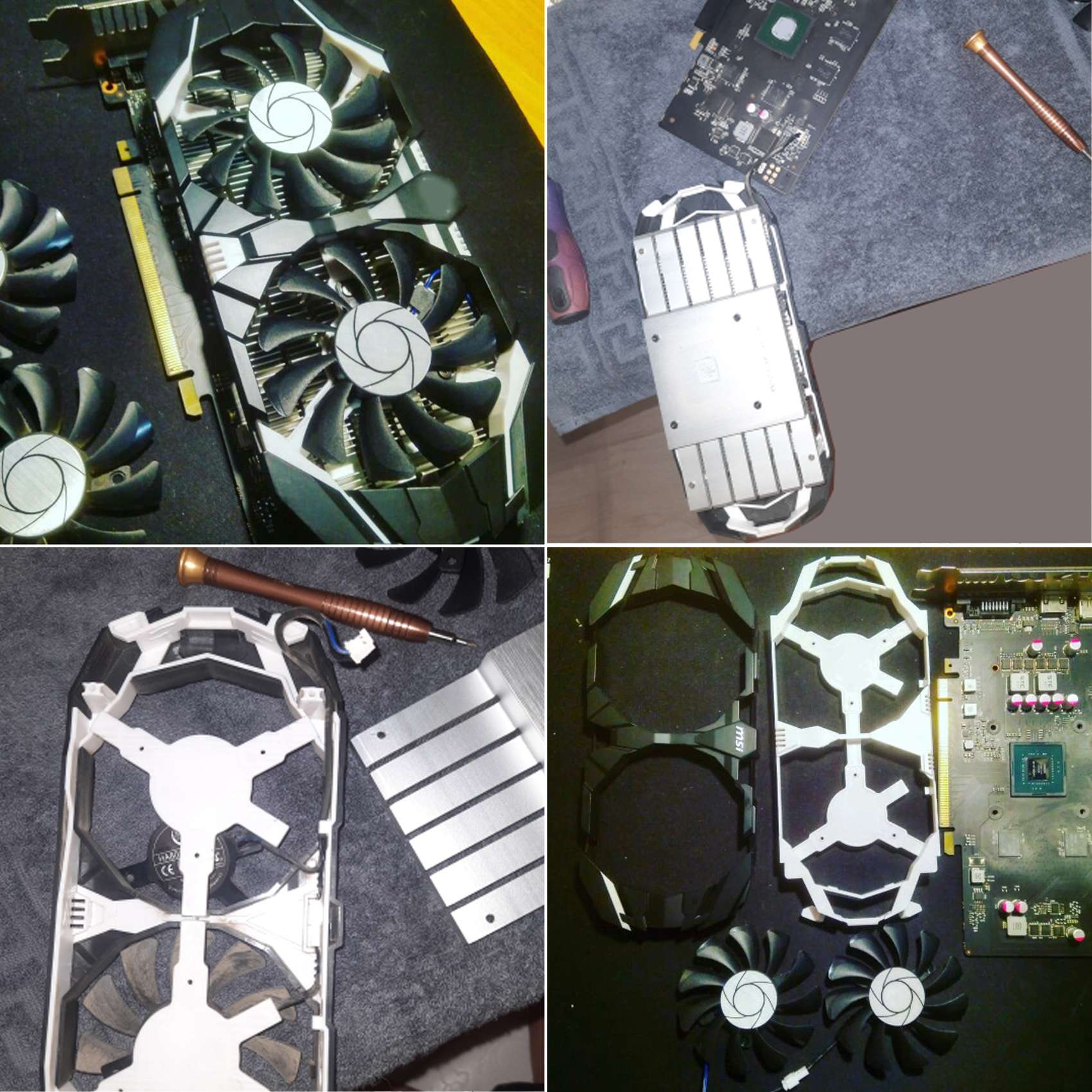 【FUPANG】75mm 2Pin GPU Cooler DUAL Fan for MSI GTX GTX-1050-Ti-4GT-OC Graphic Card Cooling. 