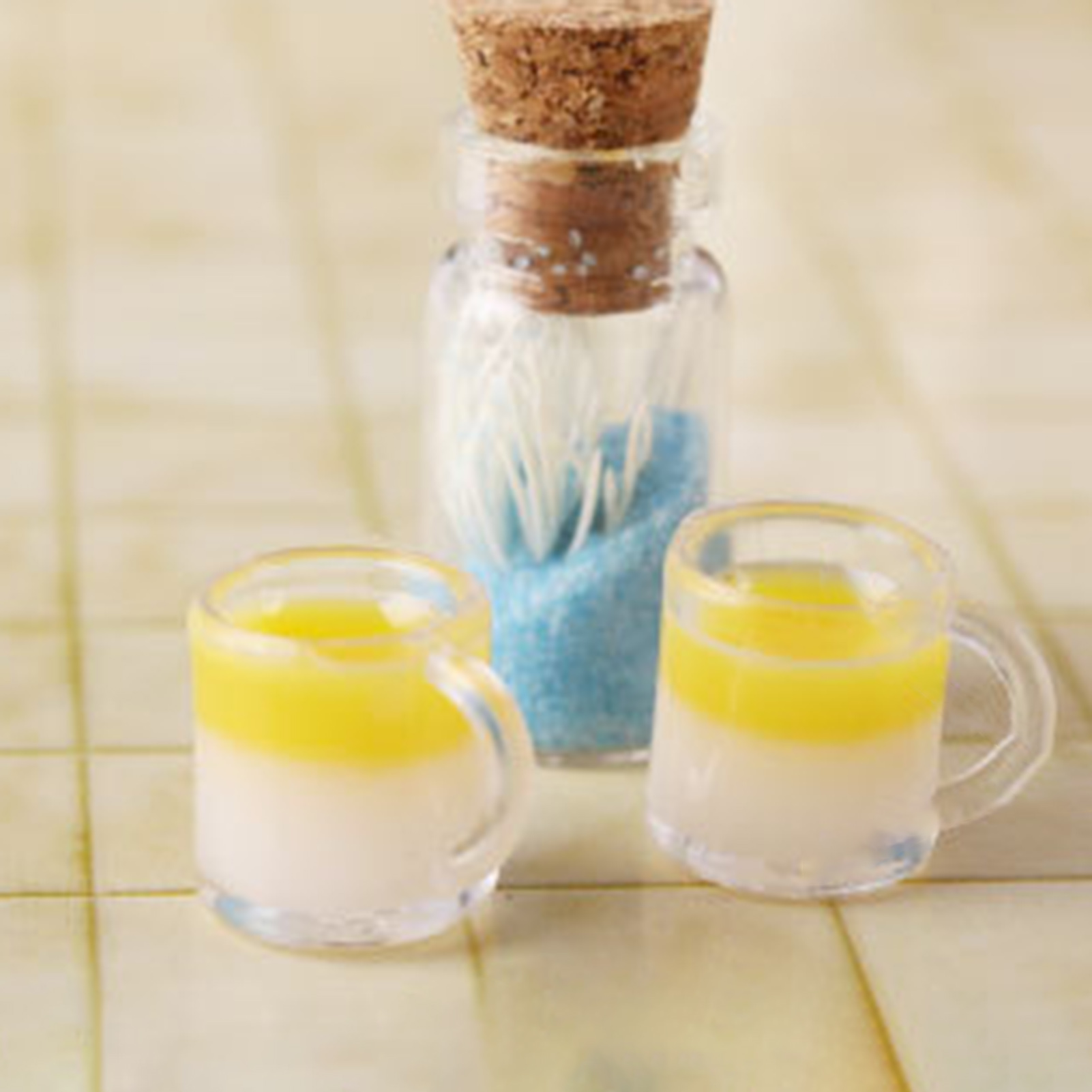 5Pcs 1:12 Dollhouse Drink Realistic Simulated Resin Miniature Mango Shake Model DIY Doll Accessories for Gift. 