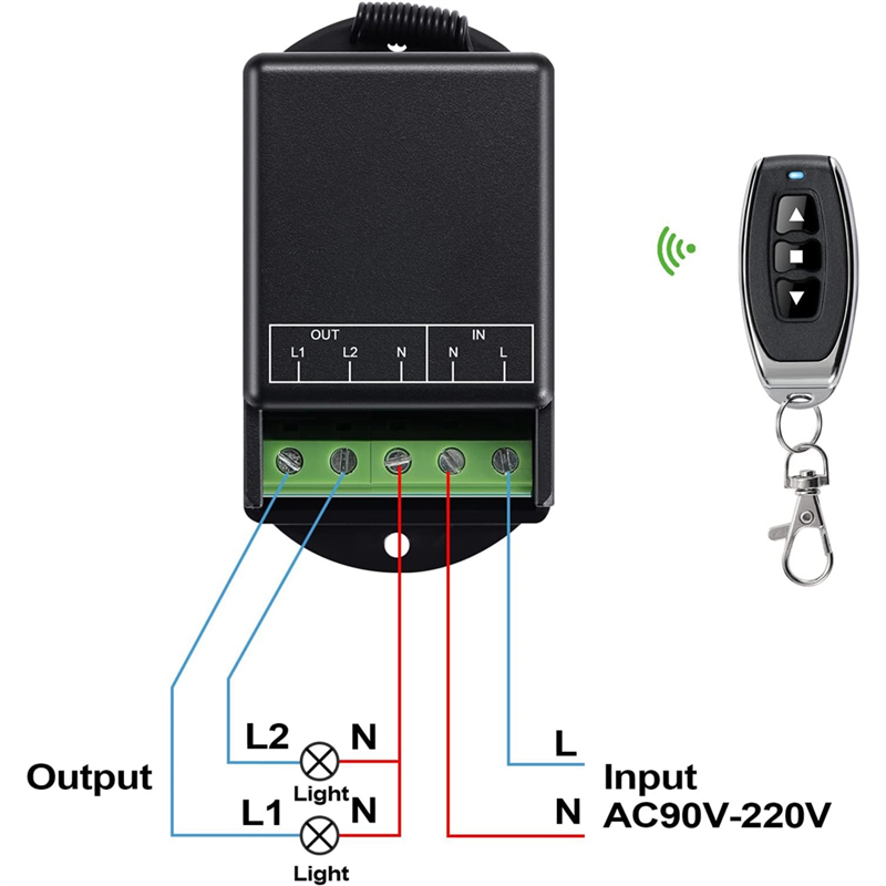 Relay Radio Frequency Switch Accessories AC100-240V 10A for Home Instruments, Water Pump, Lighting. 