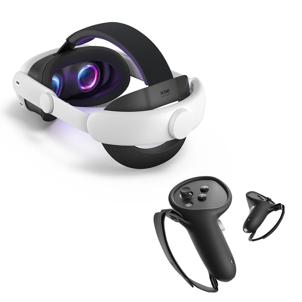 KIWI design Comfort Adjustable Head Strap Compatible with Quest 3 Elite Strap Replacement for Enhanced Support VR Accessories. 