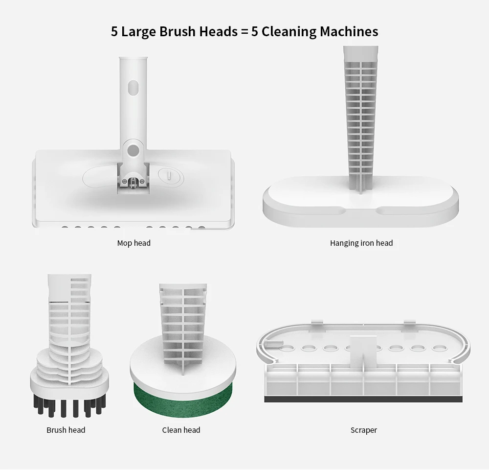Xiaomi Deerma ZQ610 Multifunctional Handheld Steam Cleaner Anti-Dry Design Steamer Mop Sterilized Cleaner Removable Steam Mop. 