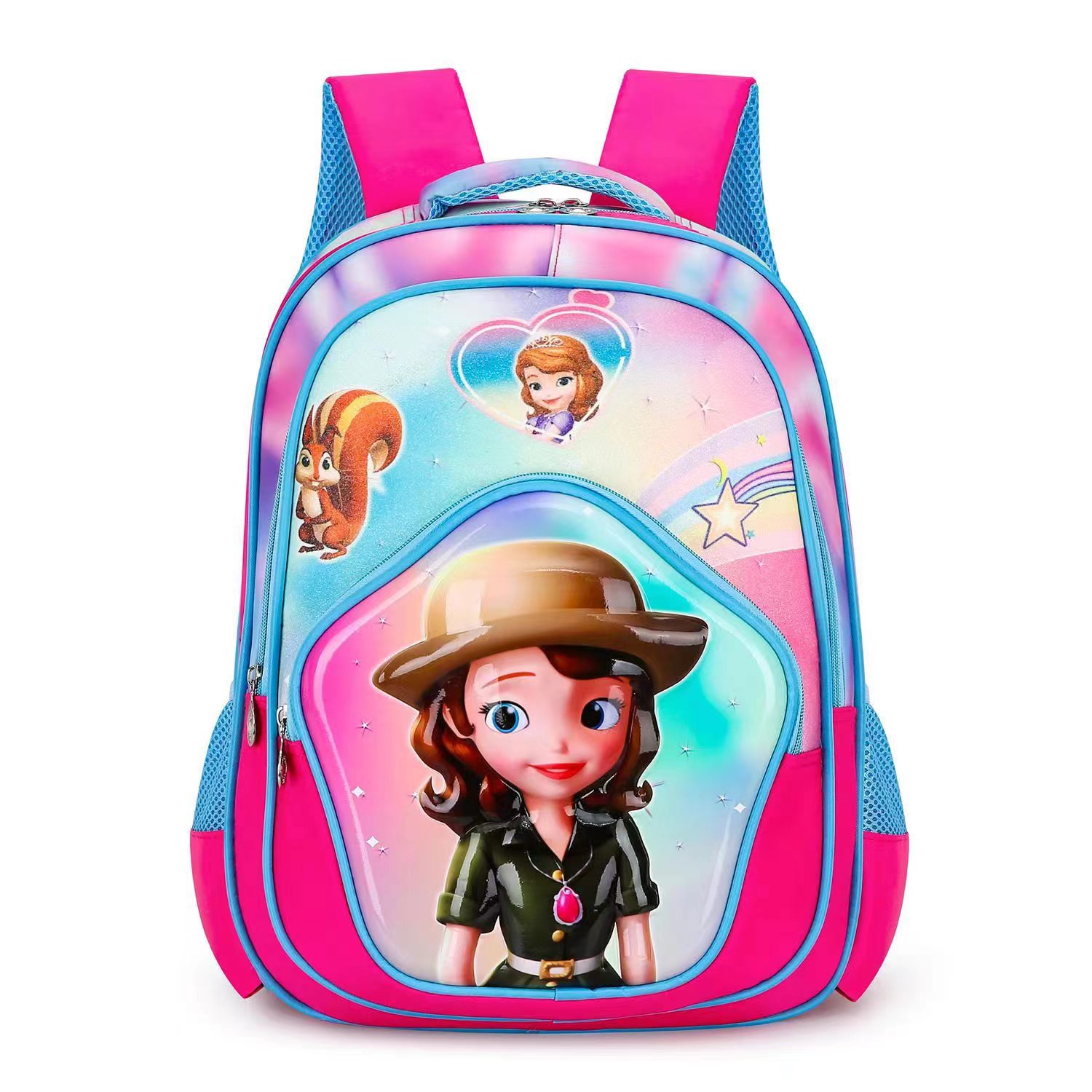Foreign trade cartoon student bapa with three-dimensional pattern, children's bapa with reduced load, chialrous kindergarten bapa. 