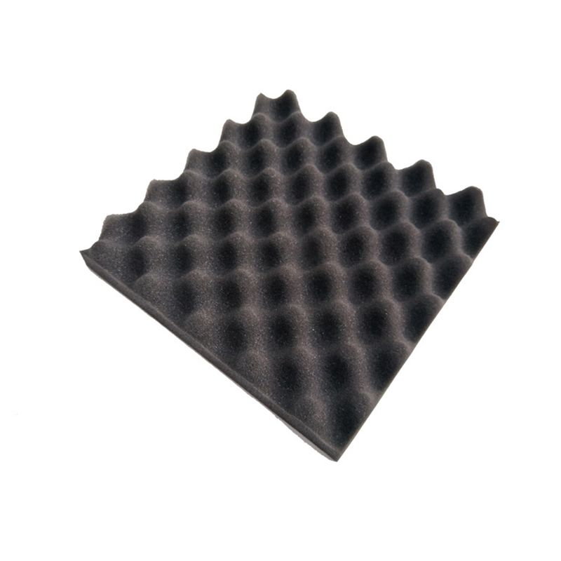6 Pack Black + blue / Charcoal egg crate foam acoustic tiles soundproofing foam panels sound insulation soundproof foam padding sound dampening Studio padding 30x30x3.8cm. 