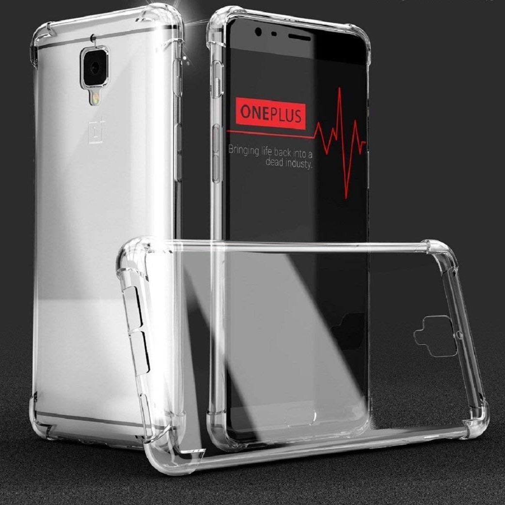 OnePlus 3T Transparent TPU With Bumper Phone Case Cover. 