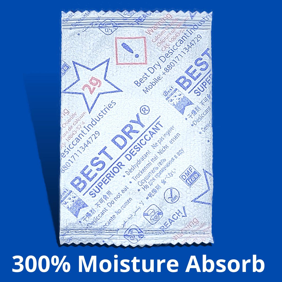 BEST DRY Desiccant 2 Gram 100 Pieces. BEST DRY instead of Silica Gel. (Do Not Eat)