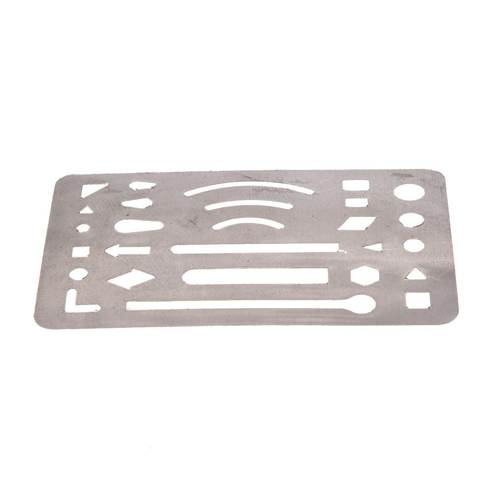 Stainless Steel 27 Patterns Erasing Drawing Drafting Tool Shield. 