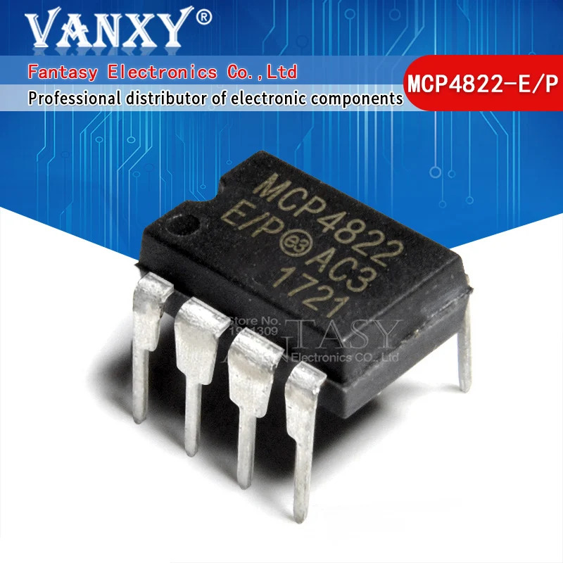 1pcs MCP4822-E/P DIP-8 MCP4822 MCP4822E MCP3201-BI/P MCP4922-E/P MCP3002-I/P MCP4921-E/P MCP41050-I/P MCP3008-I/P MCP3208-CI/P