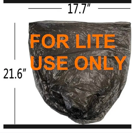 Garbage/Dustbin/Thrashbin black poly/bag - 50peice roll, 35liter. 