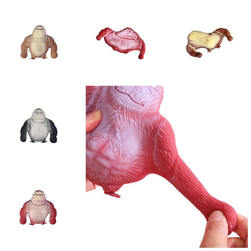 9cm Elastic Monkey Toy Creative Stress Relief Toys Lala Happy Decompression Squishy Elastic Monkey Doll