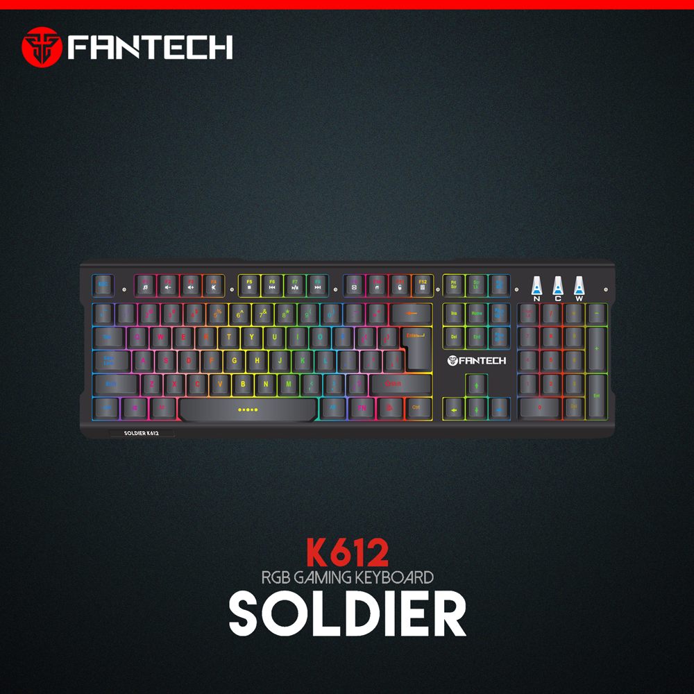 FANTECH K612 SOLDIER 104 Keys 19 Buttons Have No Conflicts Professional Gaming Keyboard For PC Laptop Game keyboard gamer Choice