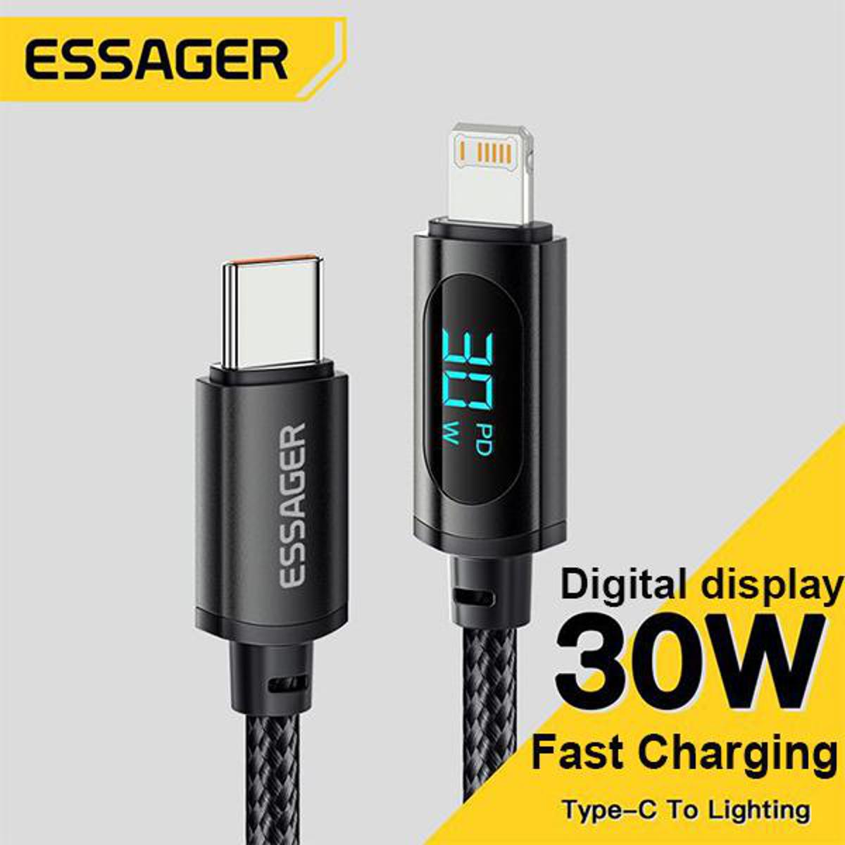 Essager USB Type C Cable For iPhone 14 13 12 11 Pro Max XS Xr PD 30W Fast Charge Charger Lightning Wire Cord. 