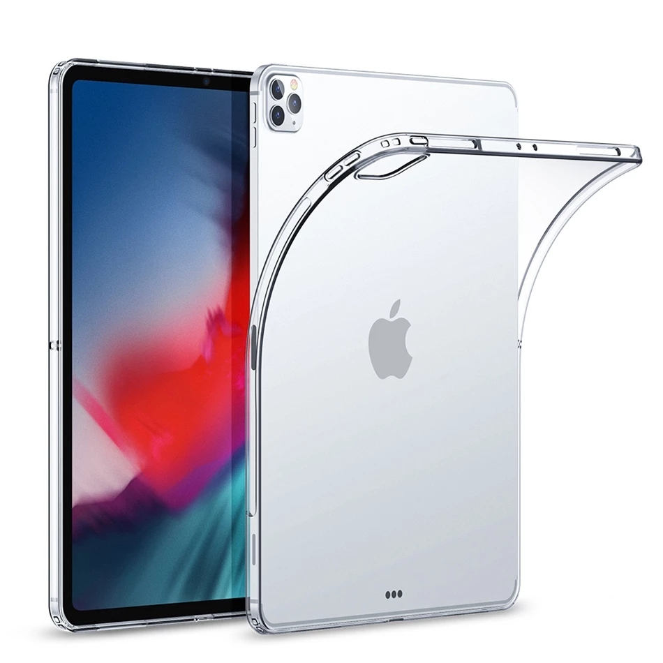 Lenuo Shockproof Silicone Case For Apple iPad 2 / 3 / 4 Wi-Fi Soft Transparent Back Cover. 
