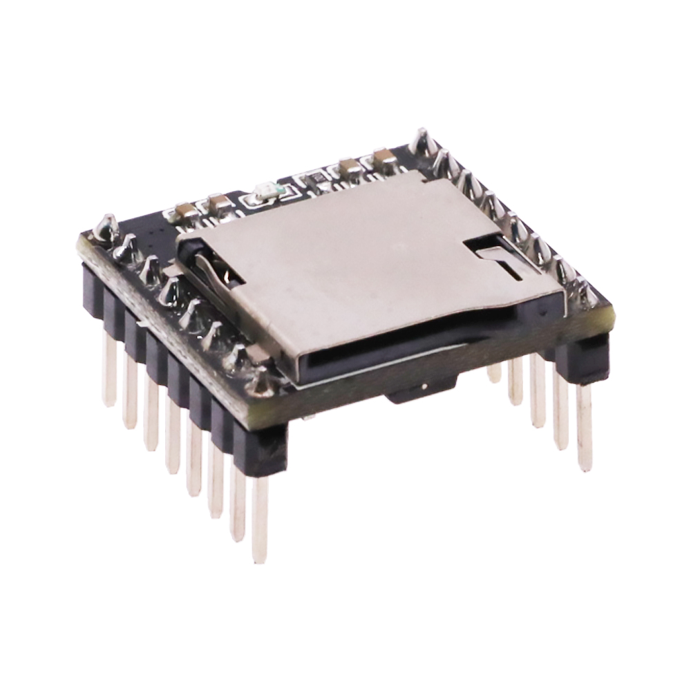DFPlayer Mini MP3 Player Module MP3 Voice Decode Board Supporting TF Card U-Disk IO/Serial Port/AD MP3-TF-16P for Arduino UNO. 