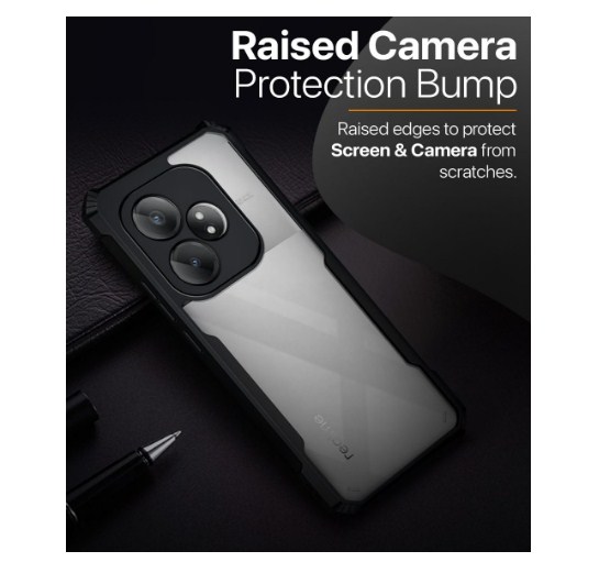 Spazy Case® Realme GT Neo6 SE 5G / Realme GT 6T 5g Back Cover | 𝐑𝐞𝐚𝐥𝐦𝐞 𝐆𝐓 𝐍𝐞𝐨𝟔 𝐒𝐄 𝟓𝐆 / 𝐑𝐞𝐚𝐥𝐦𝐞 𝐆𝐓 𝟔𝐓 𝟓𝐠  Transparent Crystal Clear Hard PC Back Case with TPU Bumper, Drop Protection Case for 𝐑𝐞𝐚𝐥𝐦𝐞 𝐆𝐓 𝐍𝐞𝐨𝟔 𝐒𝐄 𝟓𝐆. 