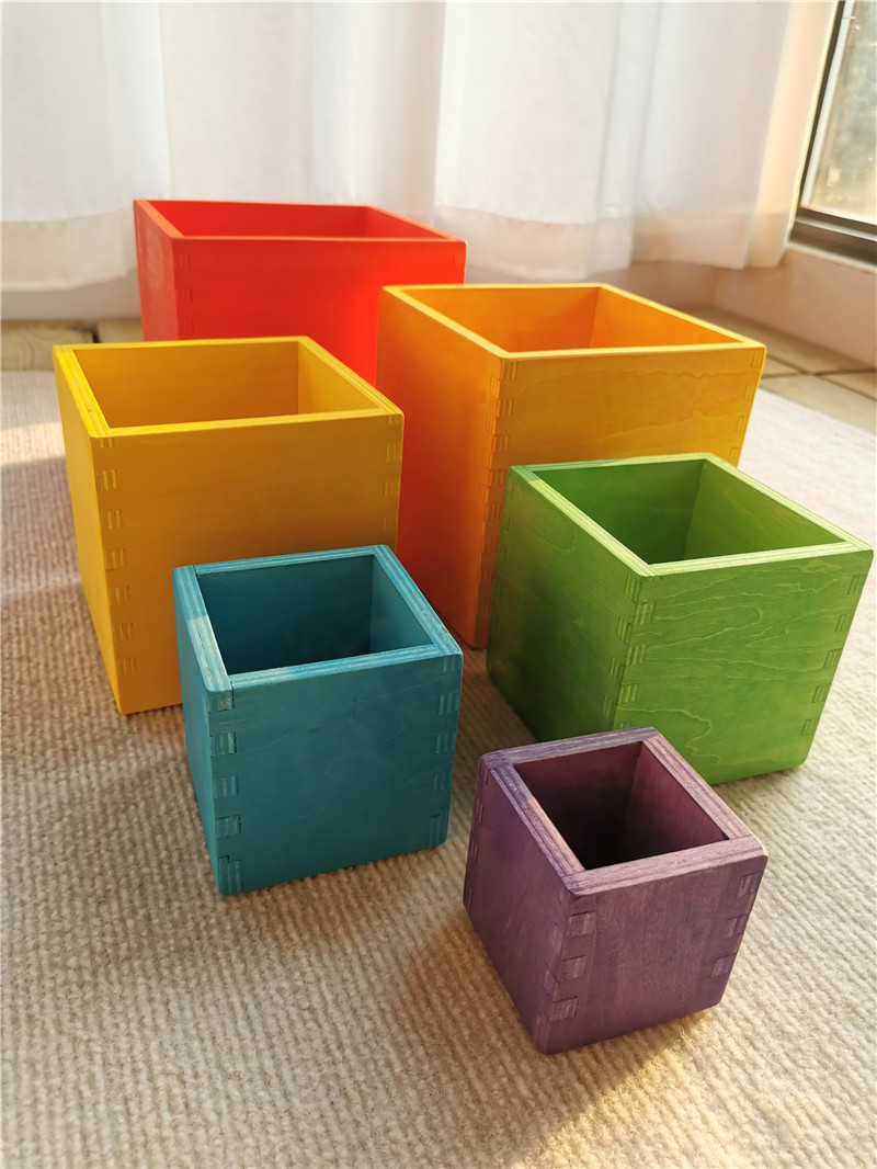 High Quality Wooden Toys Lime Wood Rainbow Arch Stacking Blocks Building Semi Color Sorting Peg Dolls Balls Slat for Kids Play Luhuai CVC. 