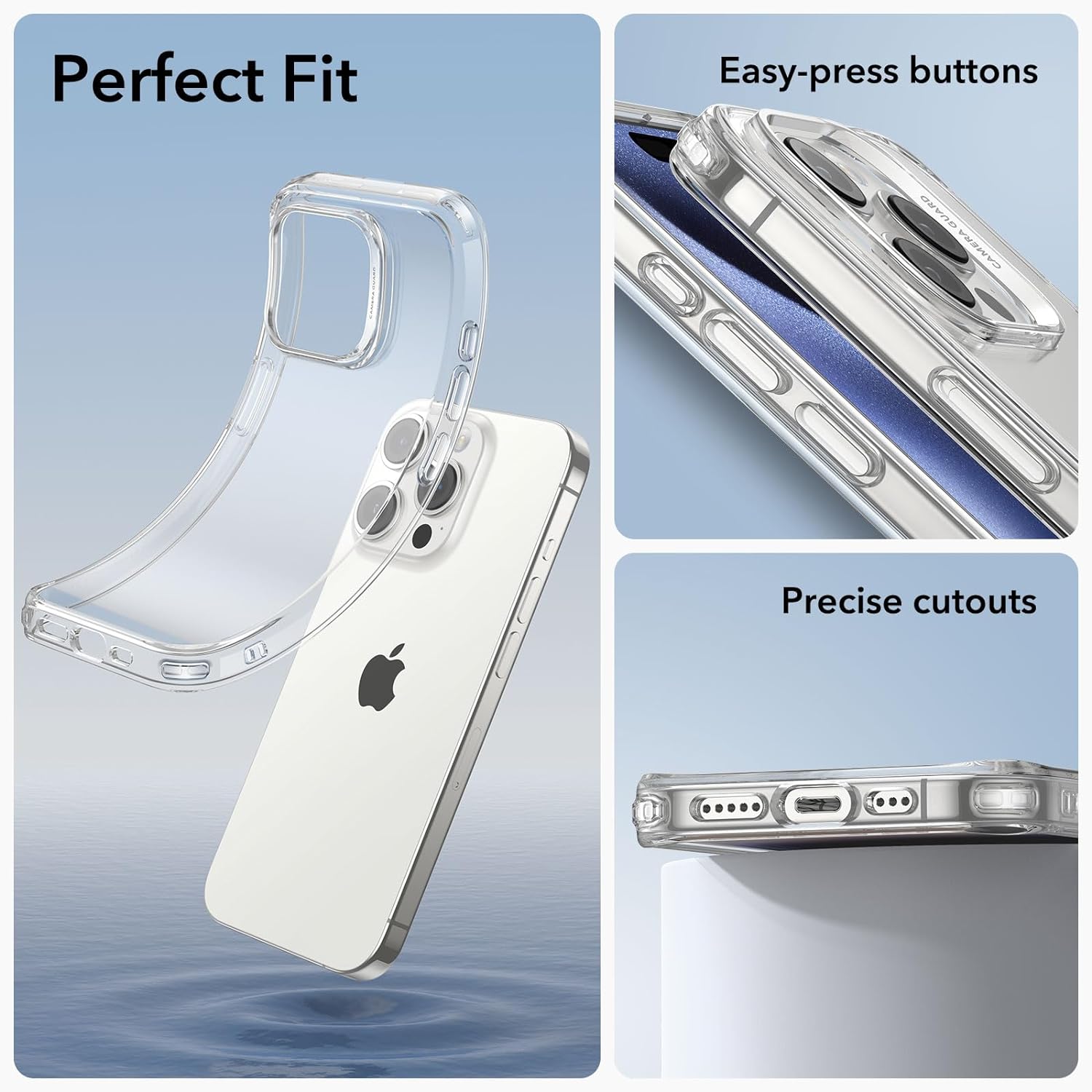 For Apple iPhone 15 pro max 6.7 2023 Case Slim Fit Soft Clear TPU Shockproof Shell Protective Cover For apple iPhone 15 Pro Max Case Transparent. 