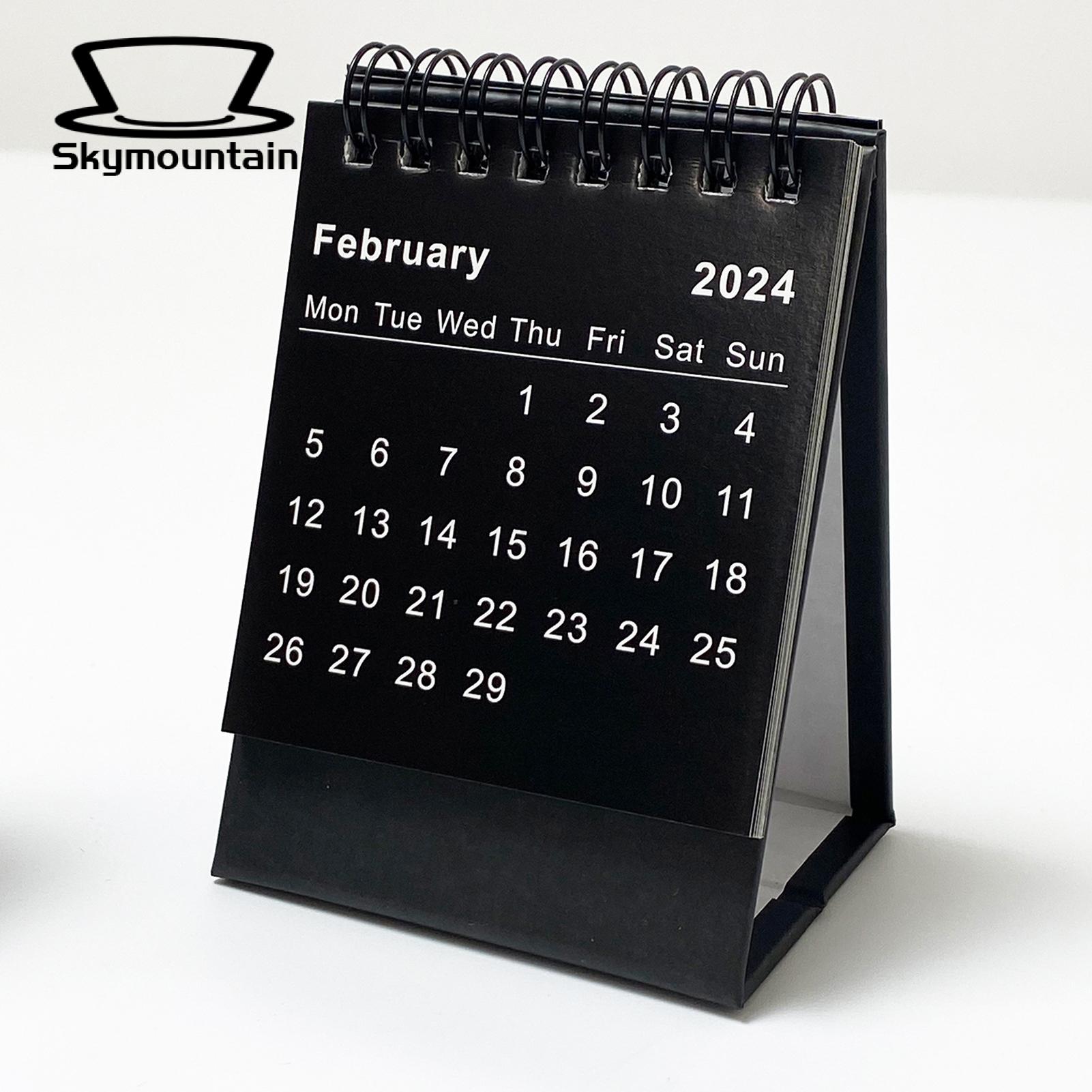 Smooth Page Turn Desk Calendar Small Desk Calendar 18 Month Jan 2024 to June 2025 Twin-wire Binding Home Office School Portable Desktop Calendar Mini Desk Calendar. 