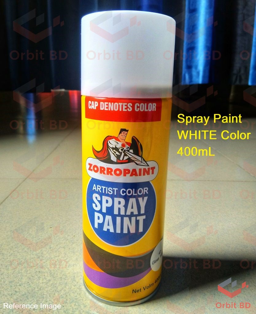 Spray Paint WHITE Color 400mL Multipurpose Spray Paint White Color Uses Metal Wood Plastics Motor Cycles Bi-Cycle Furniture Etc.. 
