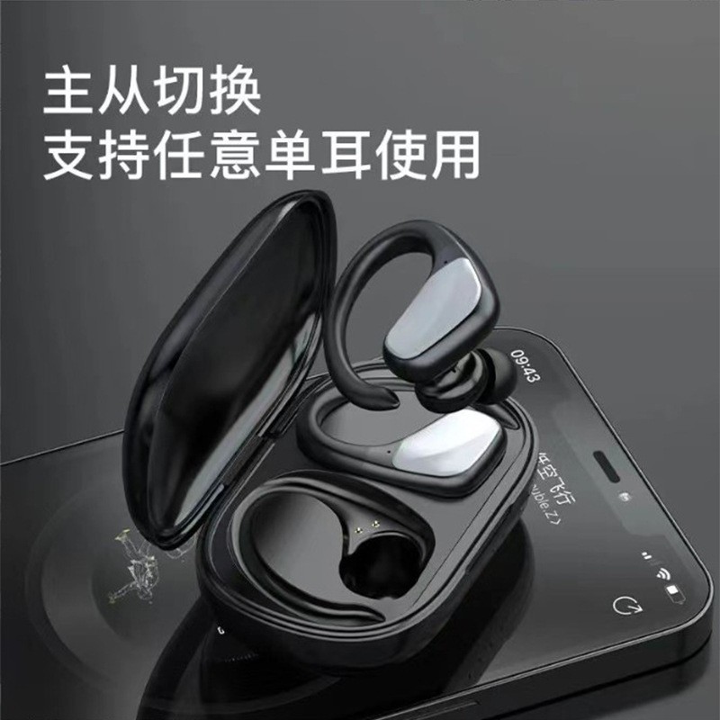 Cross-border new private model TWS Bluetooth headset A6 noise reduction ear-hanging sports running wireless Bluetooth headset manufacturers. 