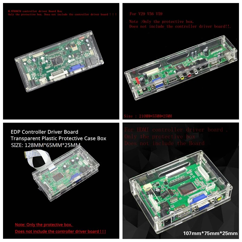 【Sooledead】(New) new transparent plastic protective for LED/LCD display M. nt68676 TV EDP controller board. 
