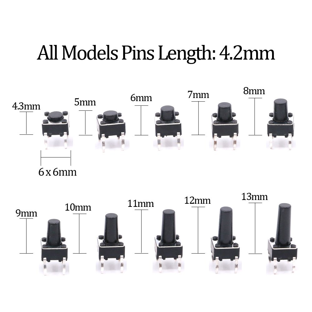 Push Button Switch with Round Cap or without Cap, Micro switch button ...