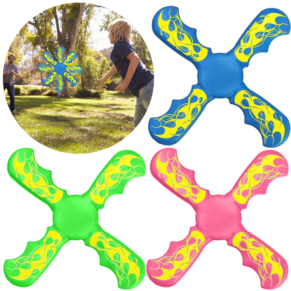 3 Bladed Boomerang Interactive Flying Discs Funny Three-bladed Boomerang Toy Decompression for Early Education