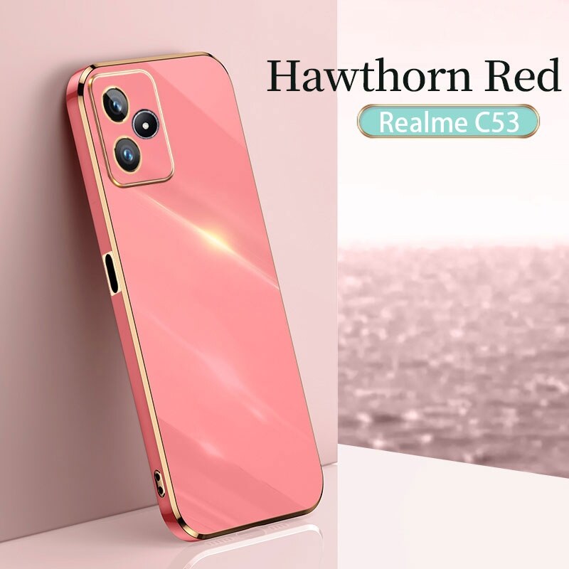 lthmy for Realme C51 Casing Silicone TPU Soft Case Protective Electroplating Shockproof Back Cover. 