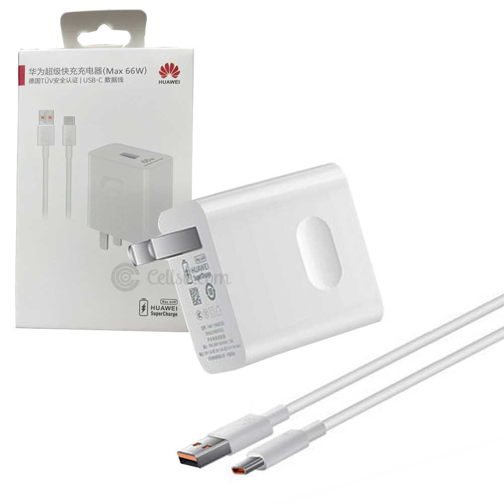 Huawei Max 66W Super Fast Type C Quick Charger Adapter with Type C Cable. 
