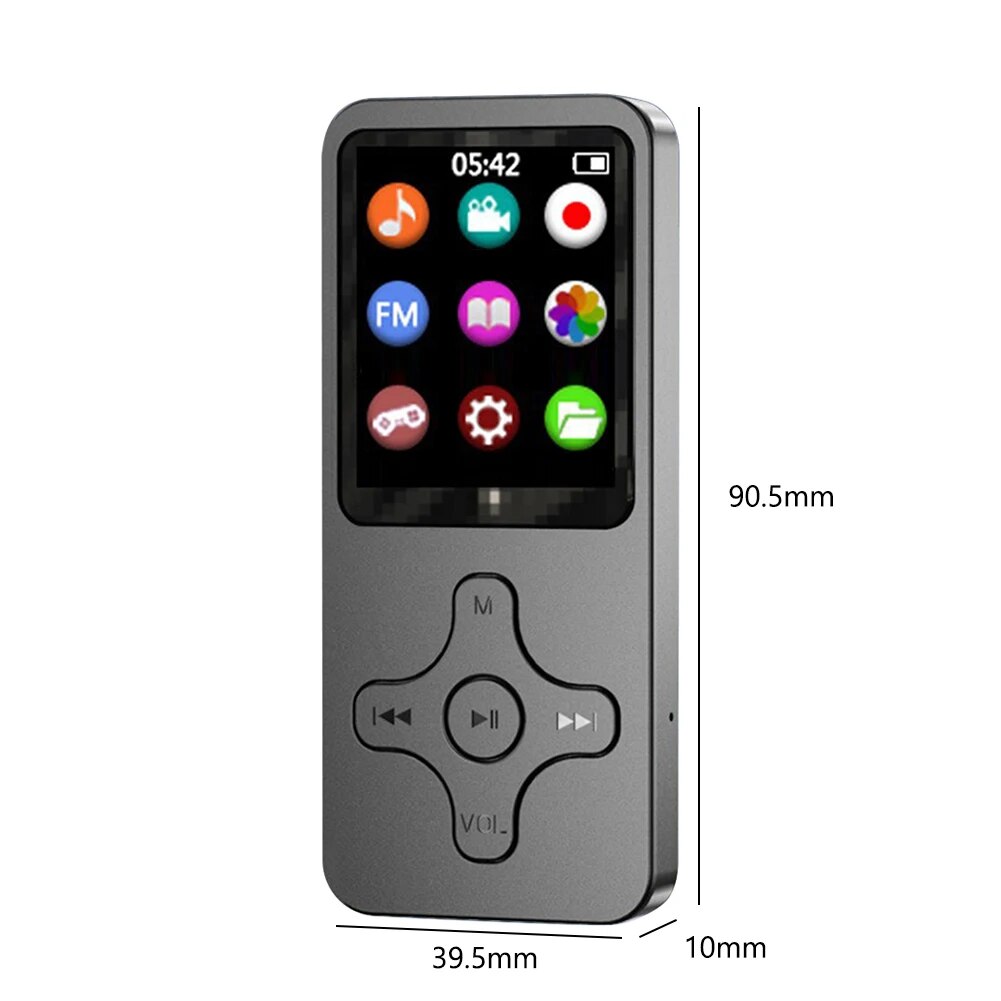 HiFi Mp4 Video Player with E-book/Recorder Bluetooth-compatible 5.0 Sports Walkman Multifunctional Video Walkman Support for OTG. 