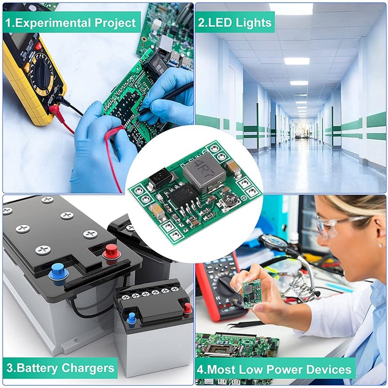 Mini DC-DC Buck Converter MP1584EN Adjustable Supply Module 24V to 12V 9V 5V 3V Reduced Voltage Regulator. 