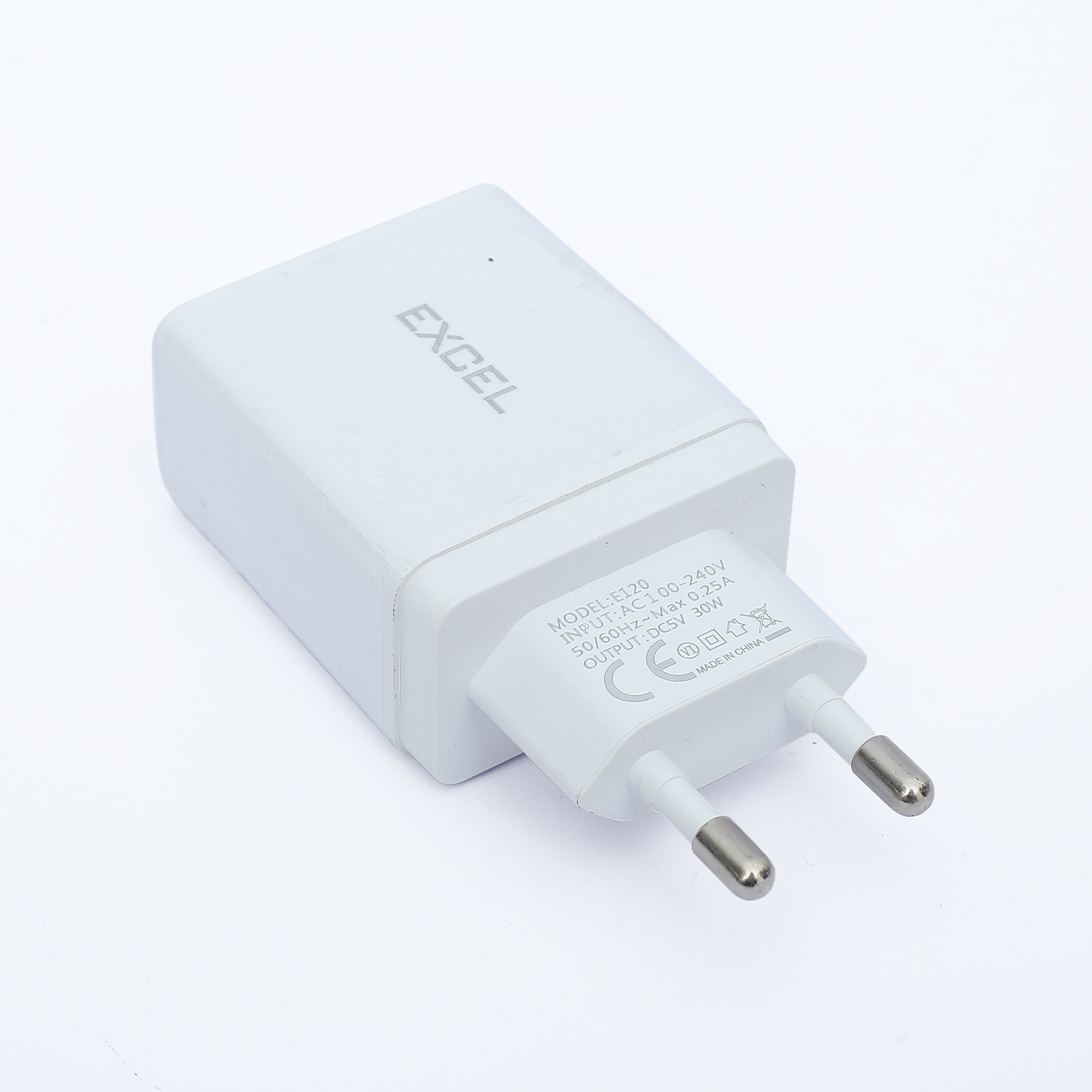 Excel E120 PD 30W QC 3.0 High Quality Type-C fast charger with cable. 
