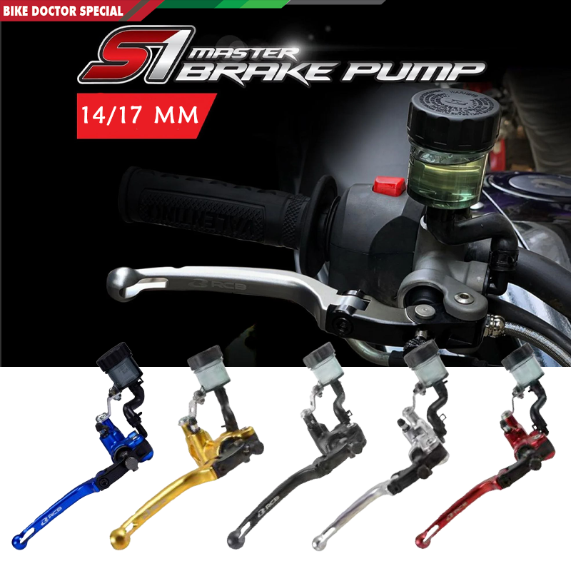 RCB Hydraulic Clutch Master Cylinder BRAKE PUMP S1 14mm 17mm for All Motorcycle. 