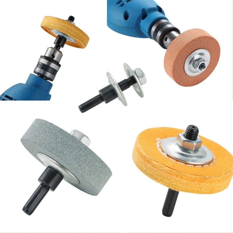 Buffing Polishing Wheel Kit 3 Inch,for Bench Buffer/Bench Grinder,Buffing Wheel Hole 3/8 Inch,Drill Arbor Adapter Kit. 