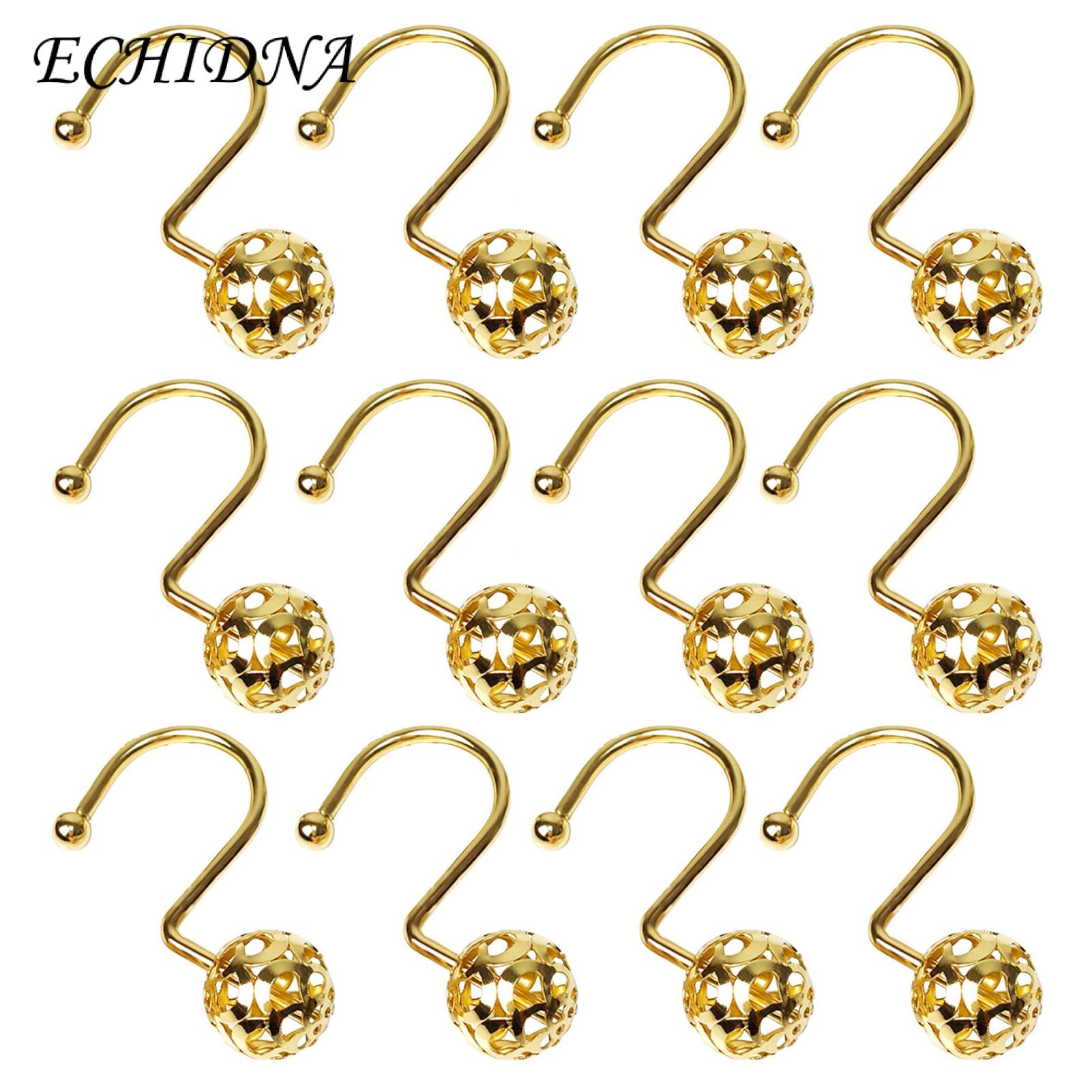 ECHIDNA Shower Hanger Rings Iron Hooks Hook Rings Curtain Rods Accessories