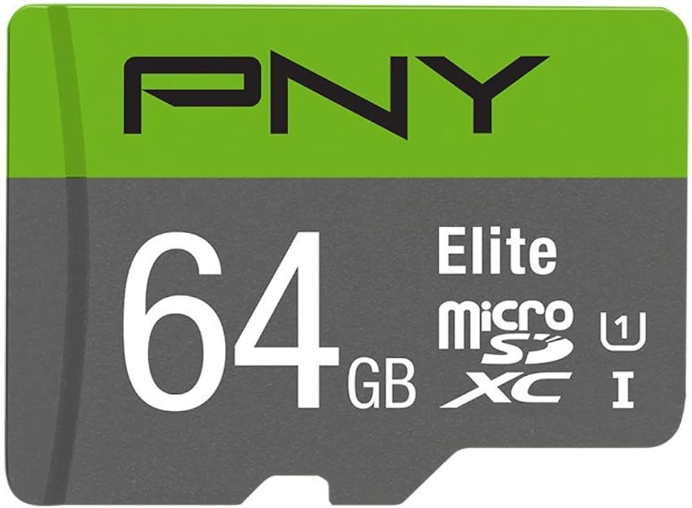 PNY 64GB(Temperature/Shock/Magnet/Water Proof) Elite Class 10 U1 micro SDXC memory card.