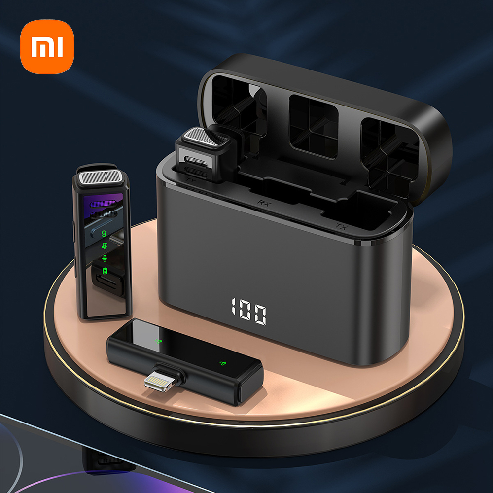 Xiaomi Wireless Lavalier Microphone Portable Audio Video Recording Noise Cancelling Mini Mic for Vlog Interview Live Streaming