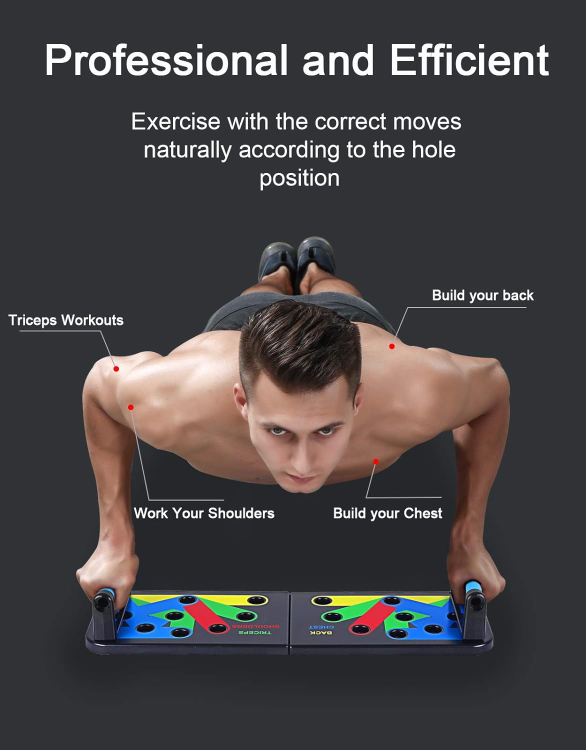 9-In-1 Foldable Push Up Board Multifunction Push-Up Rack. 