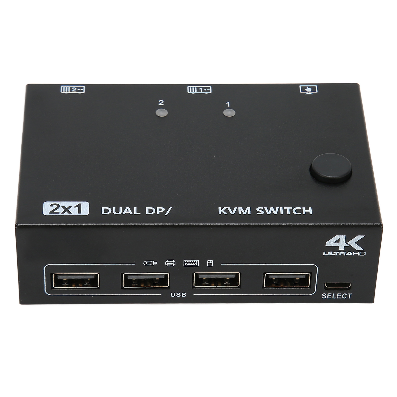 DP Dual Monitor KVM Switch Metal USB 2.0 Port Dual Mode Supports 4K 60Hz USB KVM Switch for Teaching for Performance. 