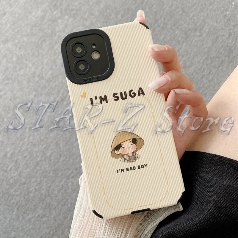 Cute Cartoon Kpop Bad Boy Suga Phone Case for IPhone 15 14 12 11 13 Pro Max 14 Mini 7 8 Plus X XS Max XR D Day Soft Back Cover. 