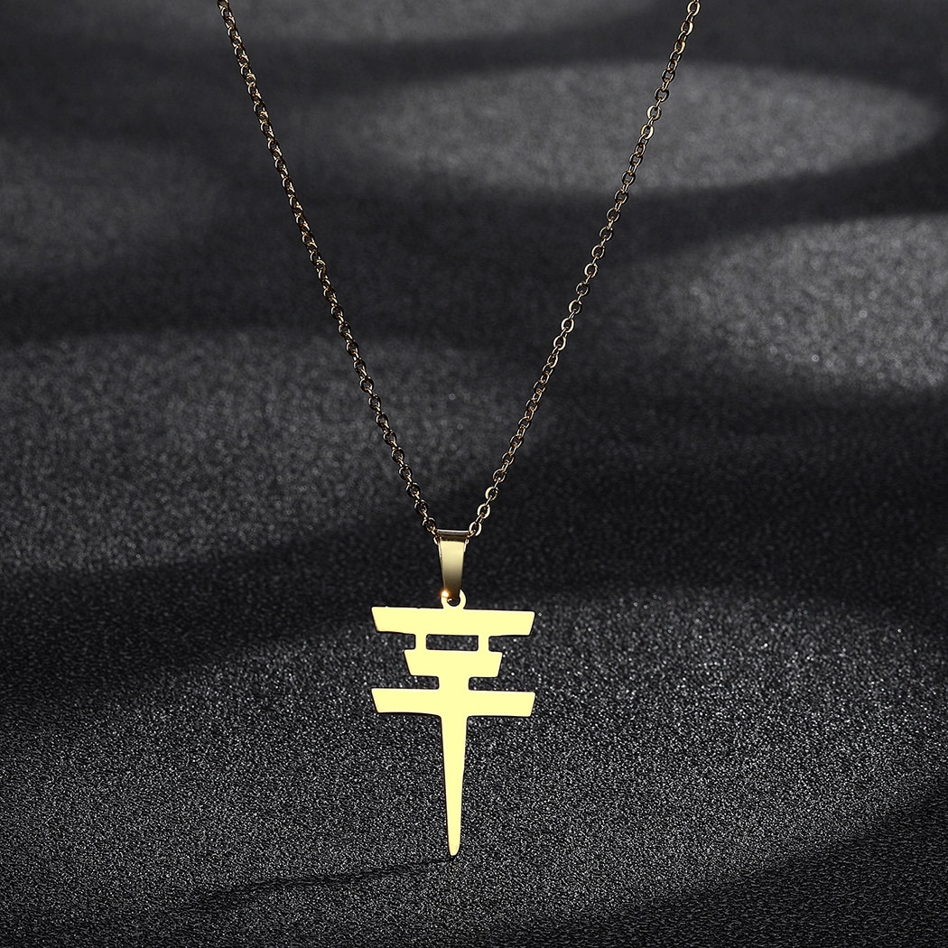 Cxwind Tokio Hotel Necklace Stainless Steel Tokio Hotel Pendant Logo Bill Kaulitz Logo Symbol Necklace Wholesale. 