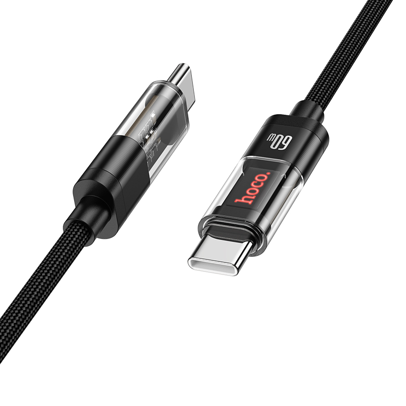 Hoco U116 Transparent Discovery Edition 60W Charging Data Cable for Type-C to Type-C. 