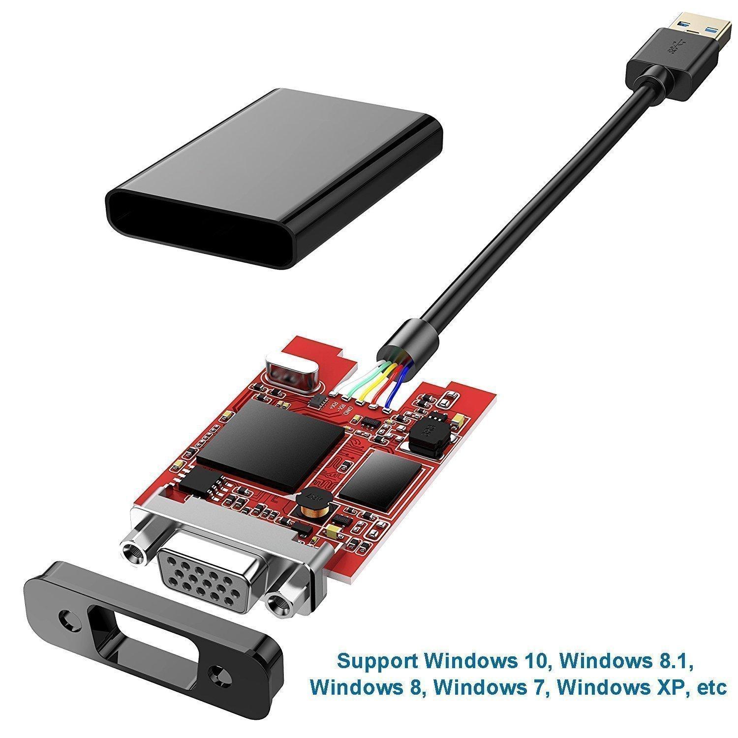USB 3.0 to VGA Adapter USB to VGA Video Graphic Card Display External Cable Adapter for PC Laptop. 