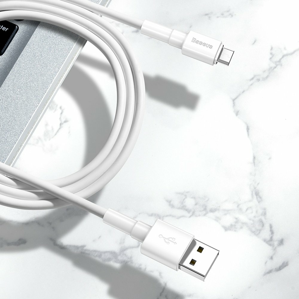 Baseus durable USB cable USB Type C 3A 1m white (CATSW-02). 