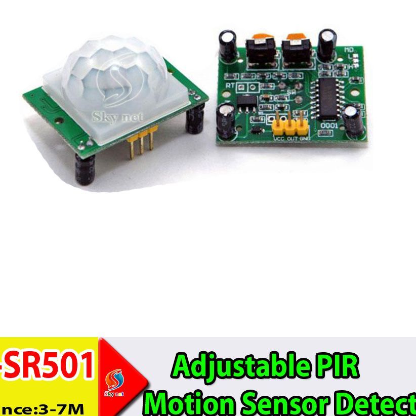 HC-SR501 Motion Sensor Detector Module Adjust IR Pyroelectric Infrared ...