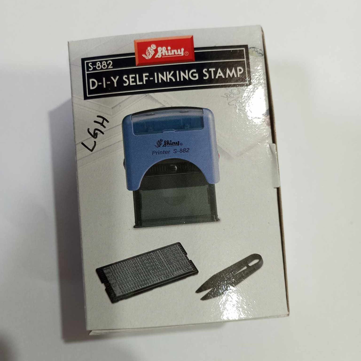 Self Inking Stamp Set Custom Personalised DIY Business Name Number Address Printing Rubber Stamp with Tweezers Kit Black. 